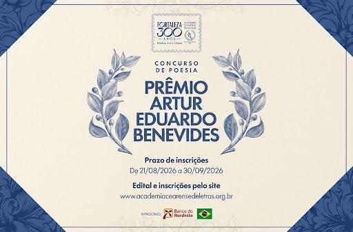 ACL abre concurso de poesia sobre Fortaleza com prêmio de R$ 9 mil