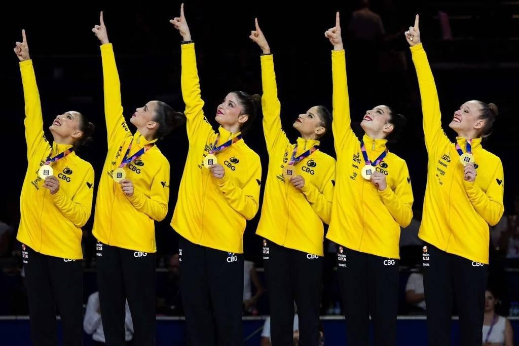 Brasil conquista seus dois primeiros ouros na história do Mundial de ginástica rítmica