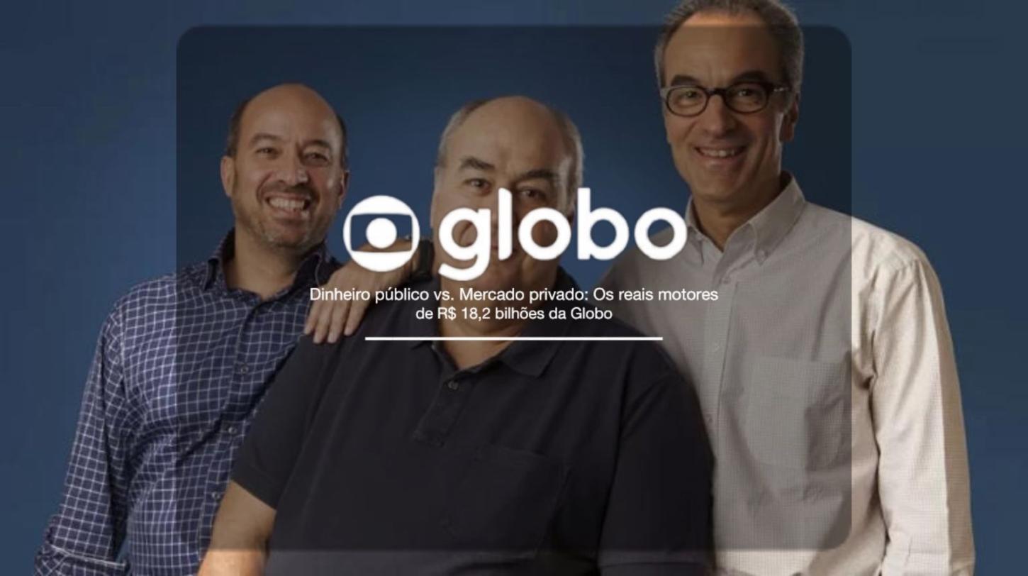 Dinheiro público vs. Mercado privado: Os reais motores do faturamento de R$ 18,2 bilhões da Globo