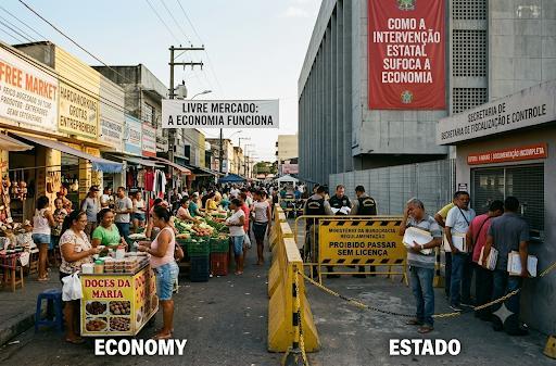 Livre Mercado vs. Burocracia: Como a intervenção estatal sufoca a economia