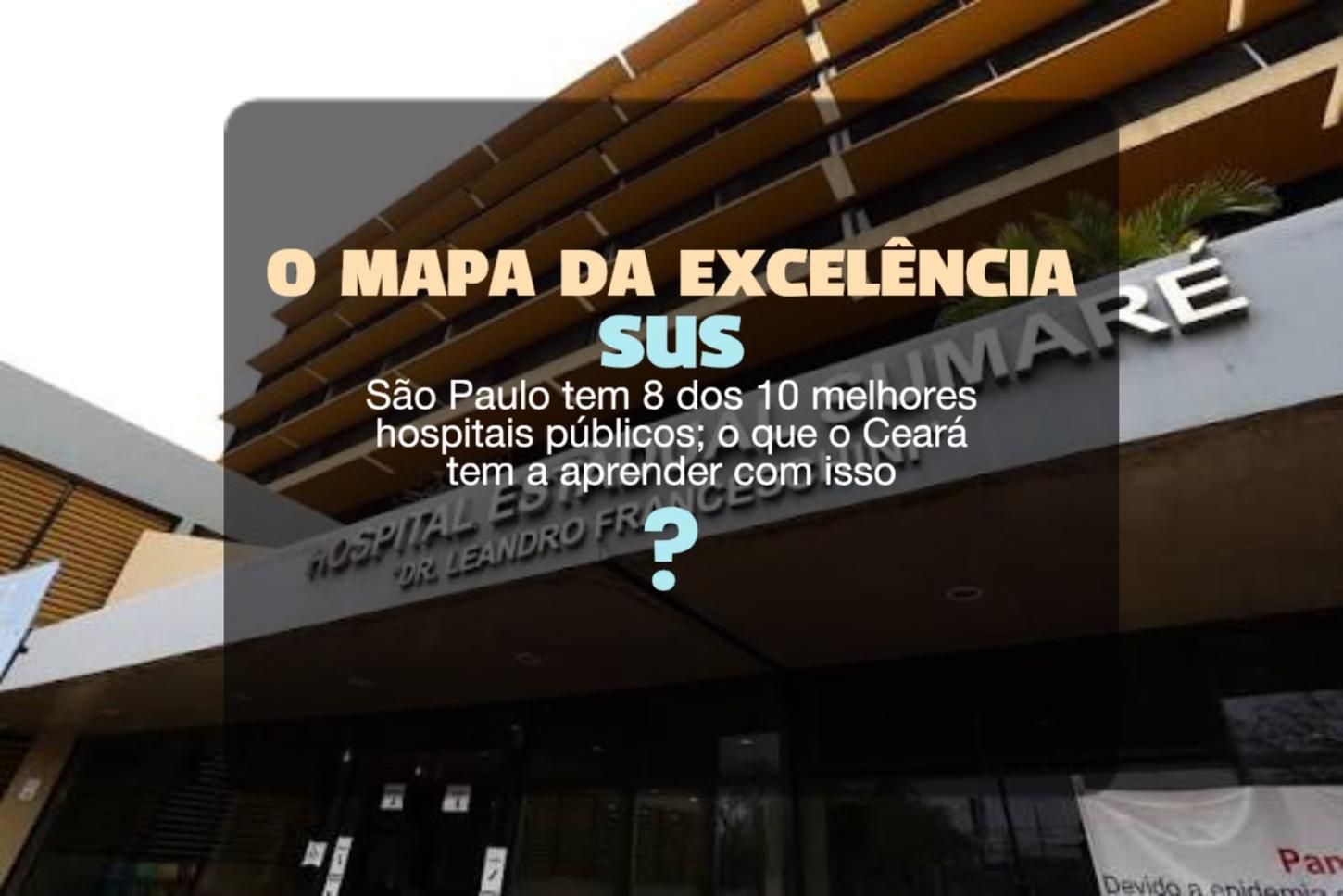 O mapa da excelência no SUS: SP tem 8 dos 10 melhores hospitais públicos; o que o Ceará tem a aprender com isso?