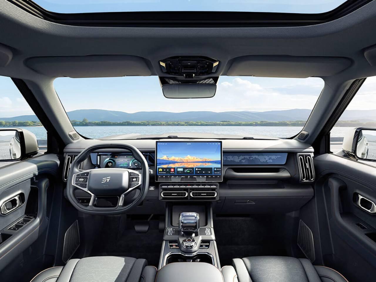 Jetour T1 é espaçoso e confortável, mas não se engane pelo seletor giratório do modo de condução. O SUV é 4x2 e não 4x4