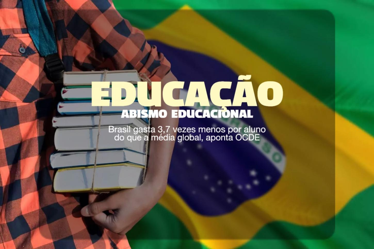 Abismo educacional: Brasil gasta 3,7 vezes menos por aluno do que a média global, aponta OCDE
