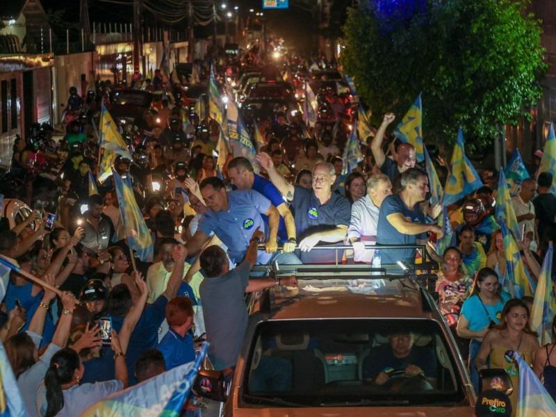 Demonstração de força: Aliança entre Tasso e Ciro sacode cenário eleitoral em mega carreata no Centro-Sul (veja vídeo)