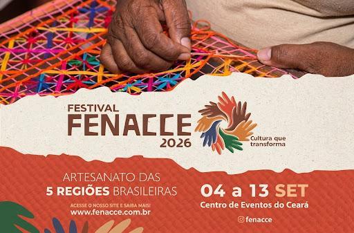 FENACCE 2026: Centro de Eventos do Ceará recebe o maior festival de artesanato e cultura do país a partir de 4 de setembro.