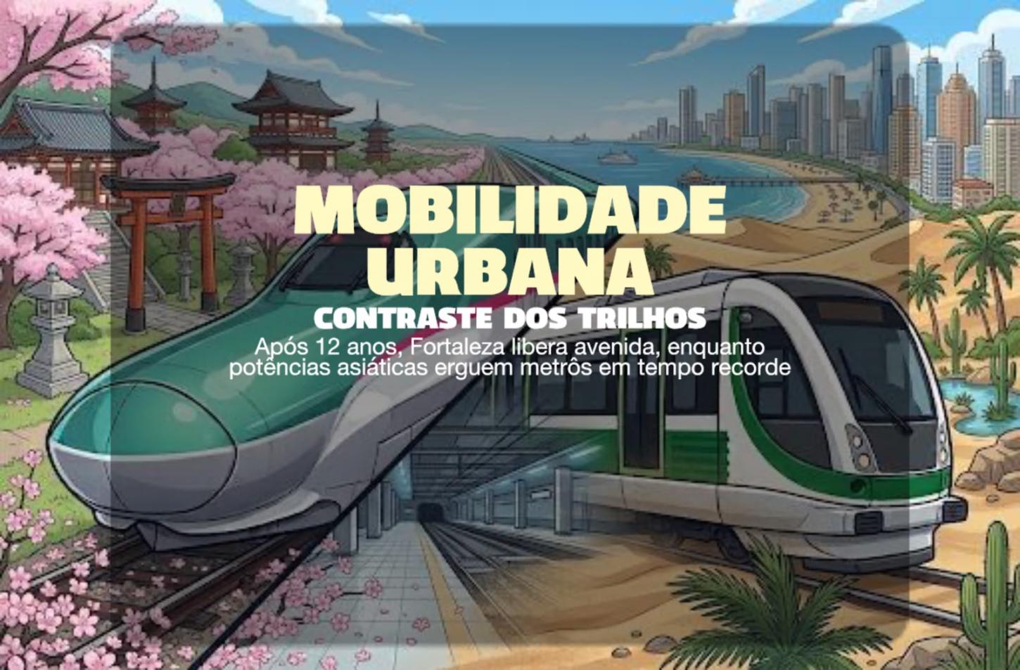 O Contraste dos trilhos: Após 12 Anos, Fortaleza libera avenida, enquanto potências asiáticas erguem metrôs em tempo recorde