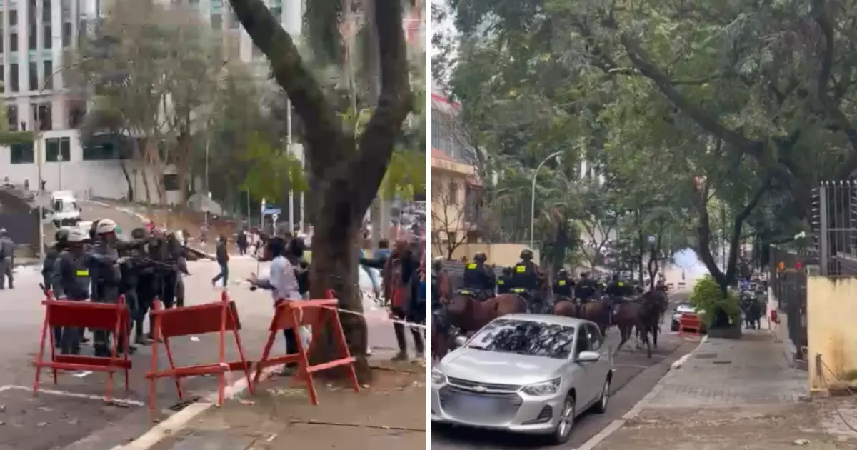 Tensão na Paulista: Grupos de esquerda tentam invadir manifestação e geram confusão e correria (veja o vídeo)