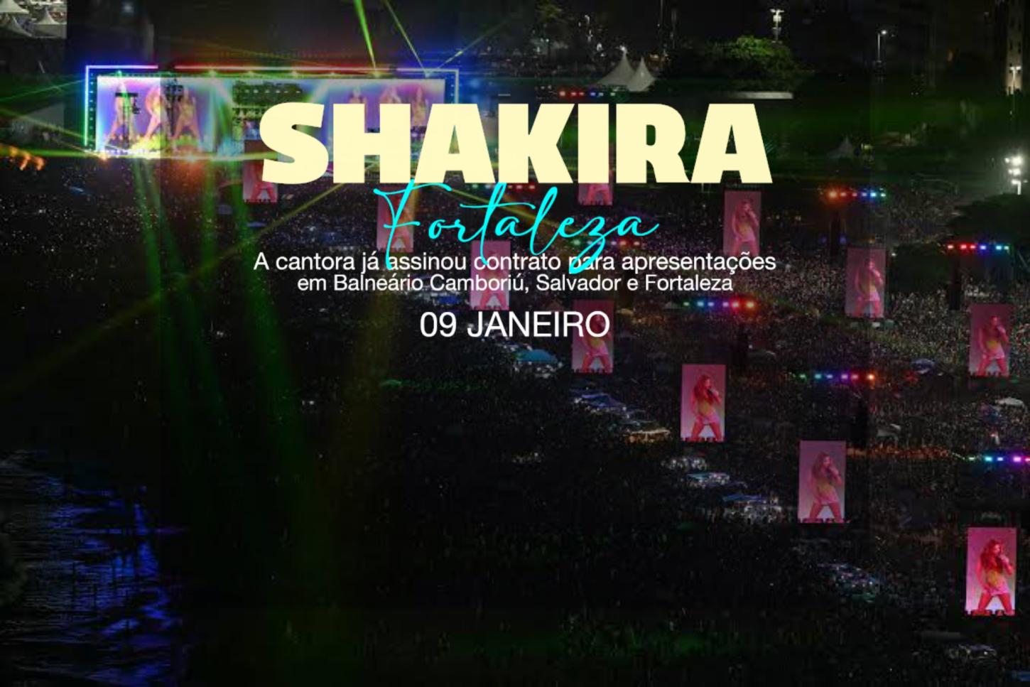 Shakira confirma retorno ao Brasil com show histórico em Fortaleza
