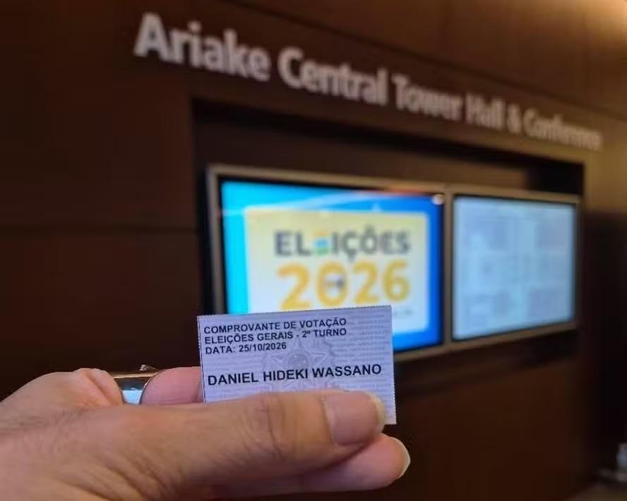 Flávio Bolsonaro vence no Japão com 28.538 votos (80,08%) nos 119 boletins de Hamamatsu, Nagóia e Tóquio.