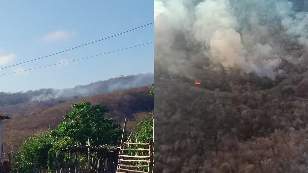 Incêndio atinge há cinco dias comunidades da zona rural de Pacujá, no interior do Ceará