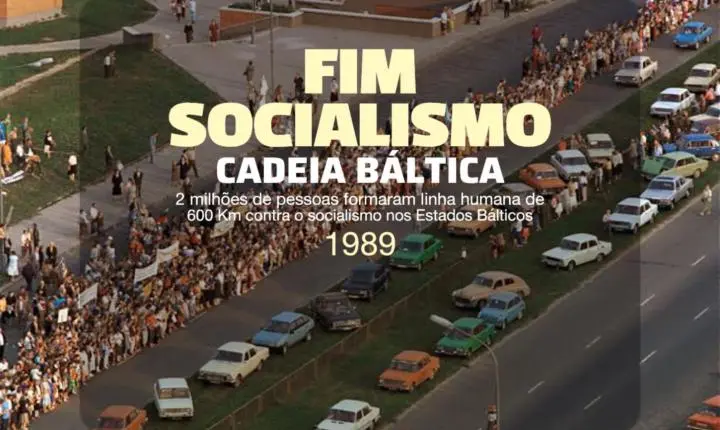 A Corrente da Liberdade: 2 Milhões de Pessoas Formam Linha Humana de 600 km Contra o Socialismo nos Estados Bálticos