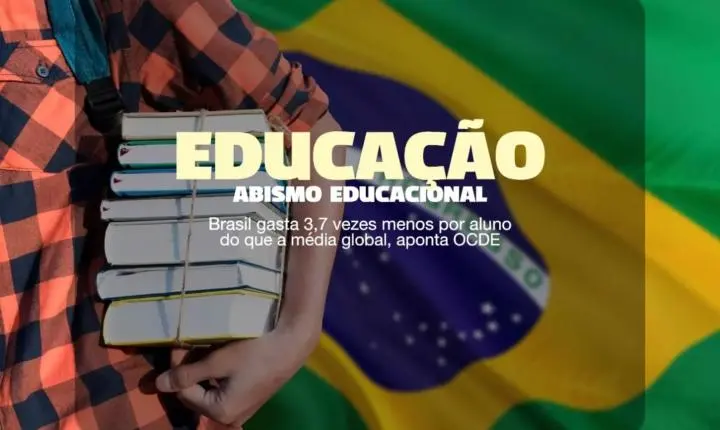 Abismo educacional: Brasil gasta 3,7 vezes menos por aluno do que a média global, aponta OCDE