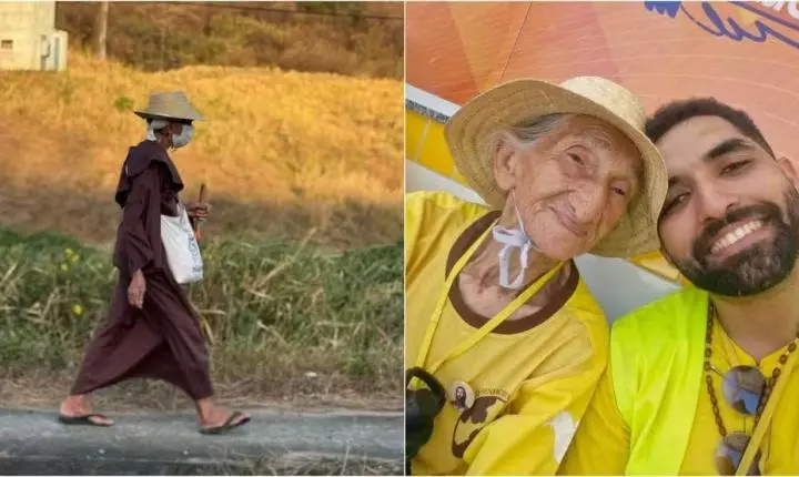 Aos 84 anos, devota de São Francisco caminha 130 km em romaria no Ceará: ‘peço pra Ele aumentar minha fé’