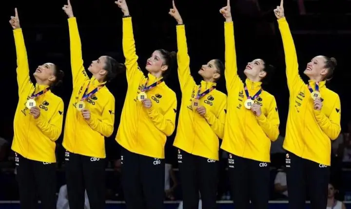 Brasil conquista seus dois primeiros ouros na história do Mundial de ginástica rítmica