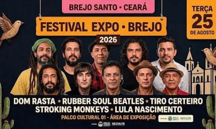 ExpoBrejo 2026 tem Noite do Rock e abertura da 55ª Vaquejada nesta terça-feira (25)