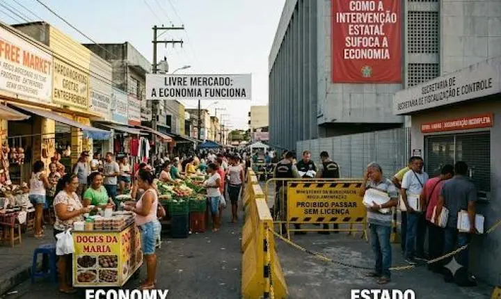 Livre Mercado vs. Burocracia: Como a intervenção estatal sufoca a economia