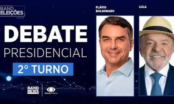 Lula e Flávio Bolsonaro se enfrentam em debate da Band neste domingo (18)