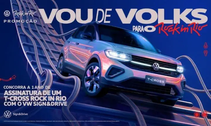 Volkswagen sorteia sete assinaturas do T-Cross Rock in Rio